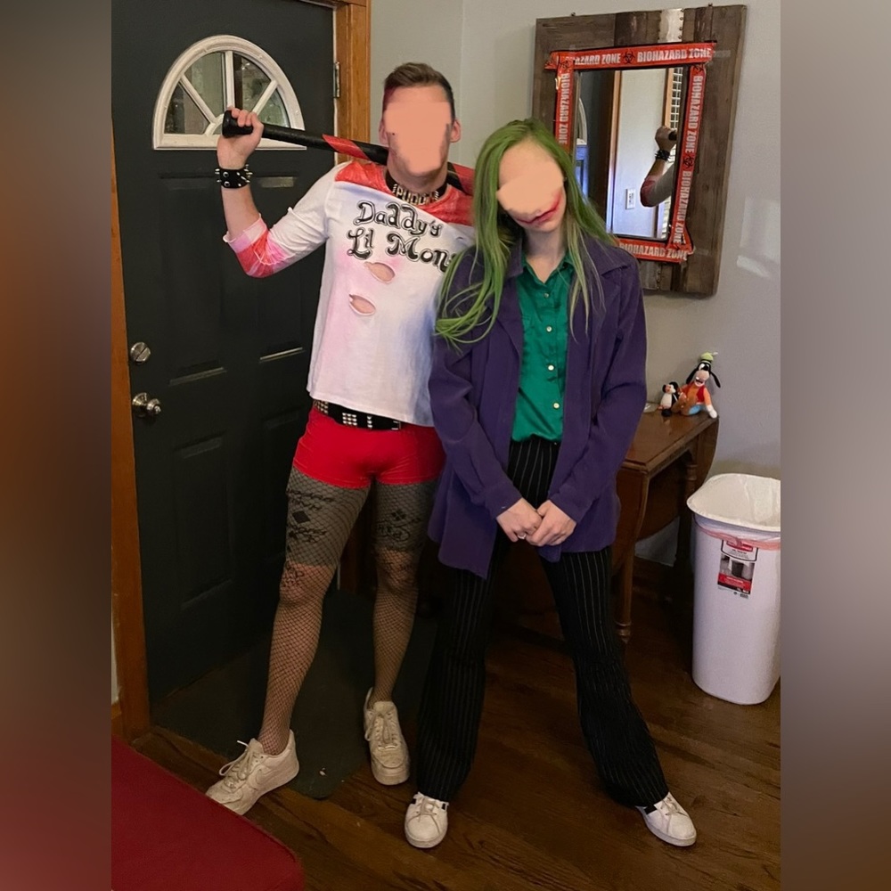 Harley Quinn Halloween costume role reversal DIY Male Felmale Unisex
